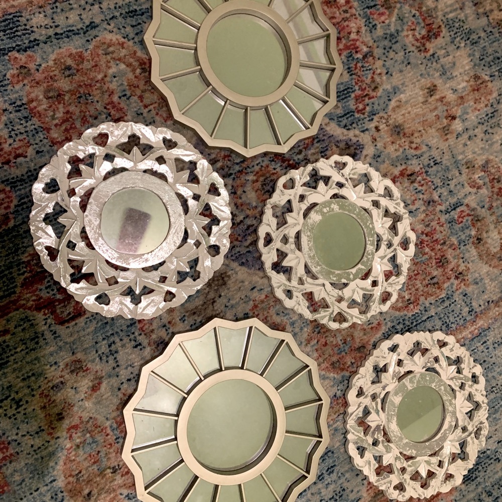 Decorative Wall Mirrors- Set of 5
